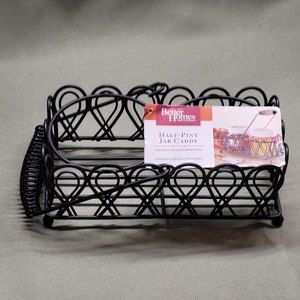 Black Wire Double 1/2 Pint Jar Caddy